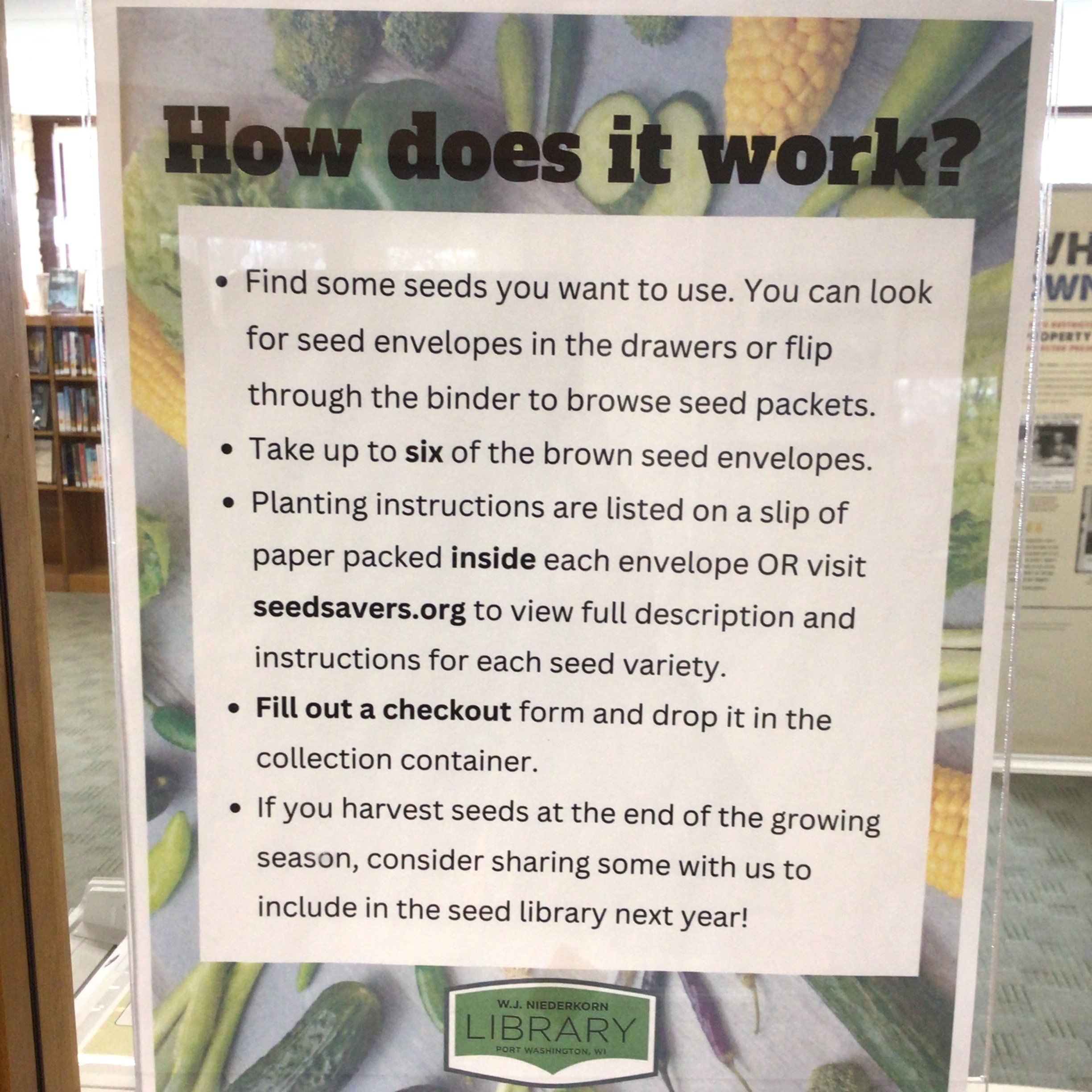 Seed Library instructions