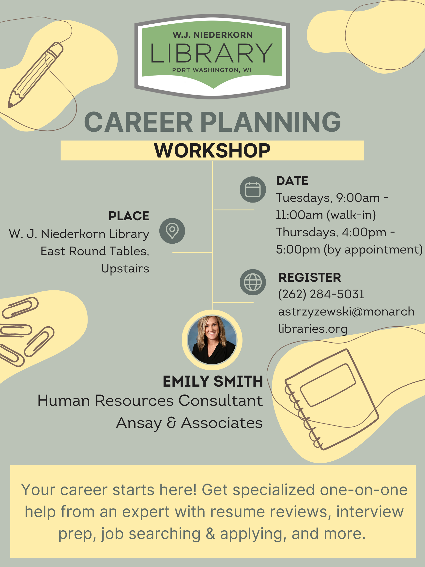 Career Planning Poster - Tuesdays