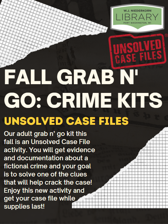 Fall Adult Grab and Go Crime Kit Poster