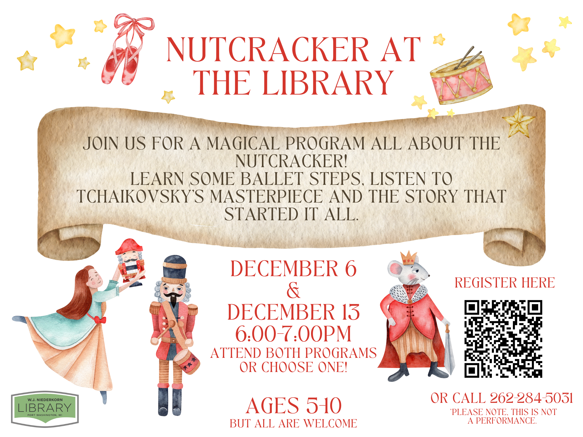 Nutcrakcer at the Library program poster