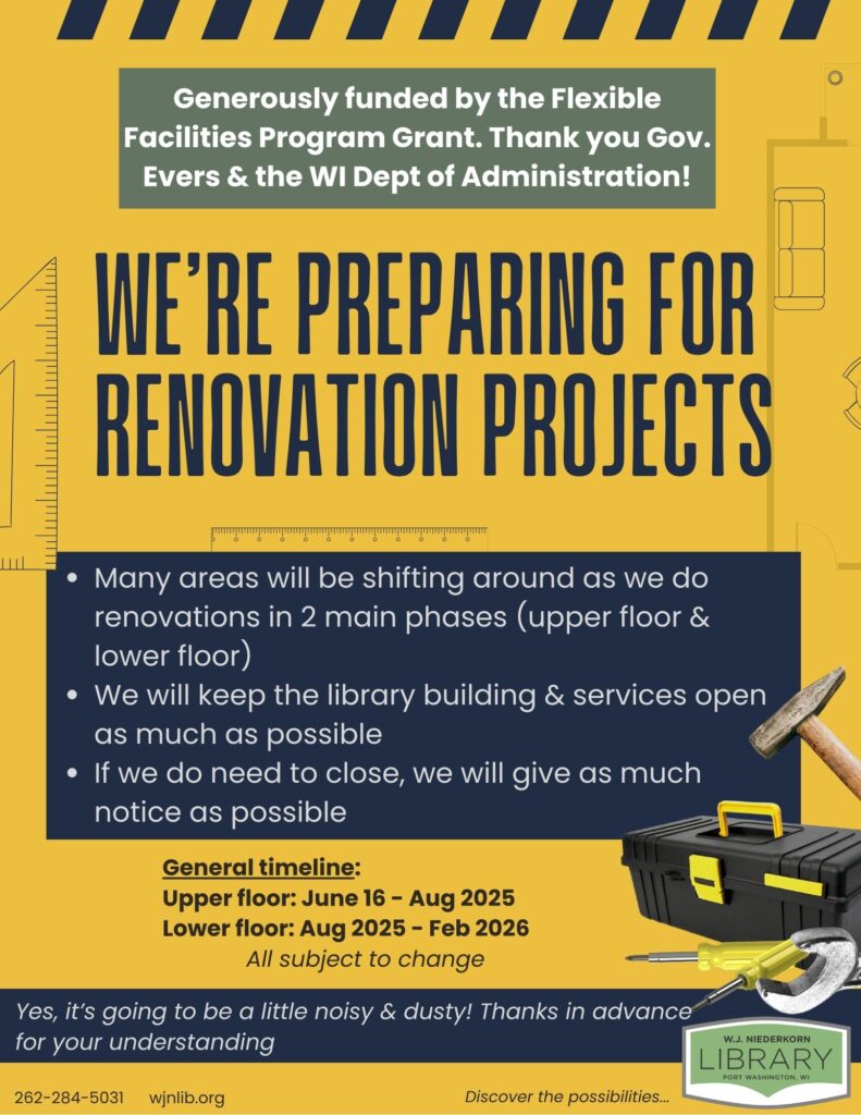 Library Renovations projects timeline poster